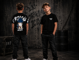 Zwart jongens t-shirt Urban Icon print – stoer streetwear shirt