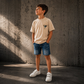 Beige Jongens T-shirt ICON Original – Stoere Streetwear Look