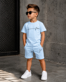 Lichtblauwe Jongens Zomerset ICON – Stoere 2 Delige Outfit