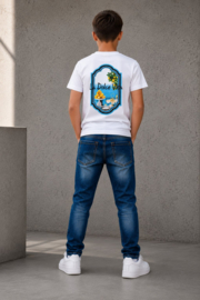 Wit jongens t-shirt La Dolce Vita print – zomers kinder shirt