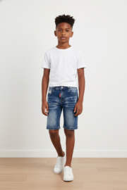 Blauwe denim short jongens