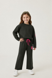 Groene meisjes comfy set – trendy en comfortabele outfit