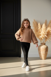 Beige meisjes trui – gebreide trui met comfortabele pasvorm