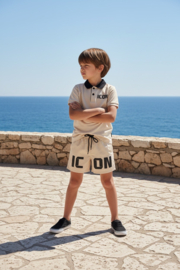 Jongens Zwembroek Beige ICON Print – Kinder Swimshort Sand Bold