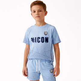 ICON jongens sportset lichtblauw – T-shirt & short