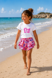 Meisjes Zomer Set C’est La Vie Roze | Trendy & Cute