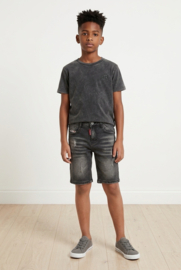 Donkergrijze jongens denim short – comfortabele korte broek