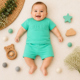 Mintgroene Baby Jongens Zomerset – ICON Original 2 Delige Set