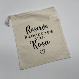 Bewaarzak Reserve kleertjes - personaliseerbaar