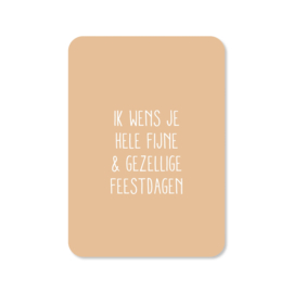 Fijne feestdagen