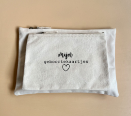 Bewaaretui geboortekaartjes - personaliseerbaar