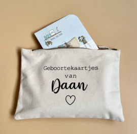 Bewaaretui geboortekaartjes - personaliseerbaar