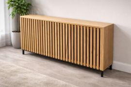 Maatwerk eiken radiator ombouw