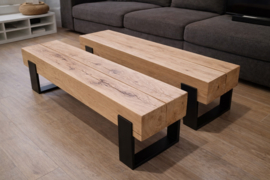 Massief eiken balkentafel op maat