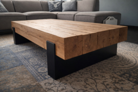 Massief eiken balkentafel op maat