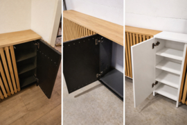 Maatwerk eiken radiator ombouw
