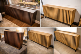 Maatwerk eiken radiator ombouw