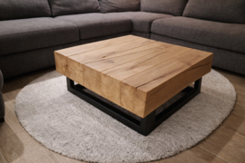 Massief eiken balkentafel op maat