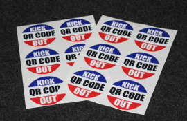 Sticker Kick out  QR code