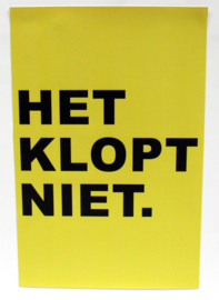 Banner HET KLOPT NIET.