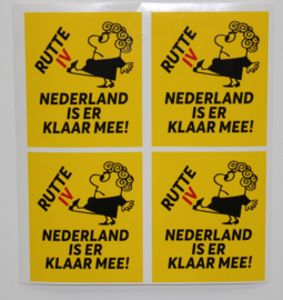 Rutte 4 klaar mee autostickers