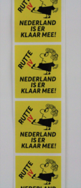 Stickers Rutte 4 klaar mee 10st