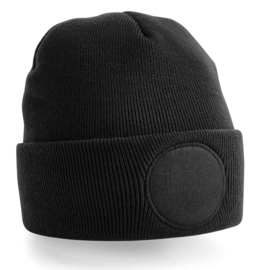 Beanie met rond vlak