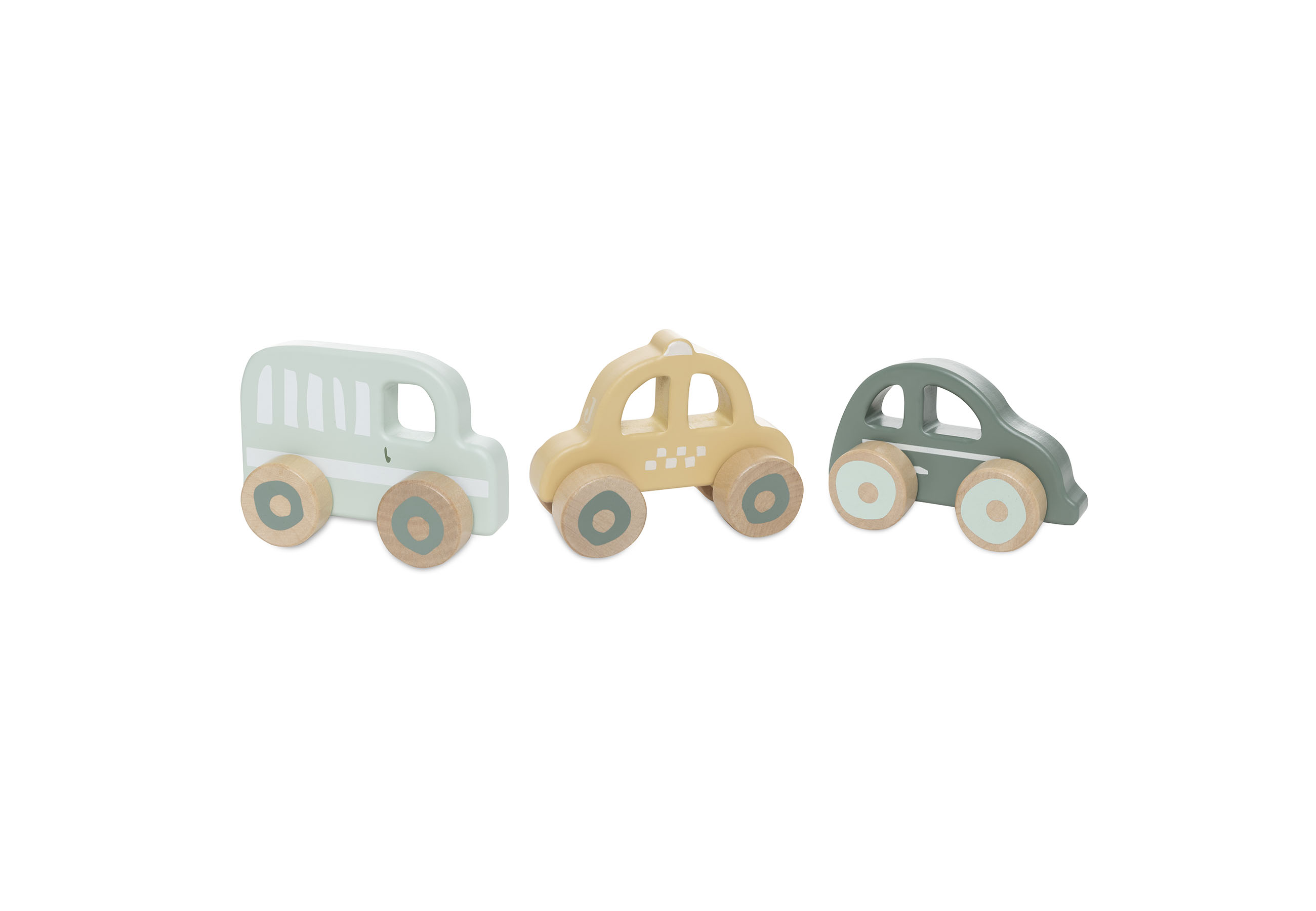 Jollein Houten Auto Op Wielen - 3 Stuks - On The Go