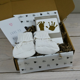 Brievenbus Kraamcadeau Slofjes | Wit