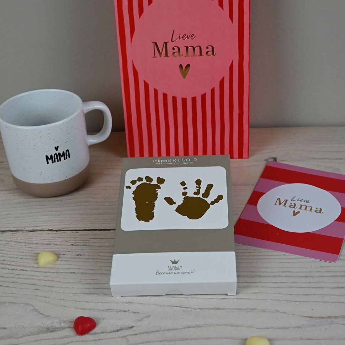 Inkpad hand- of voetprint Gold