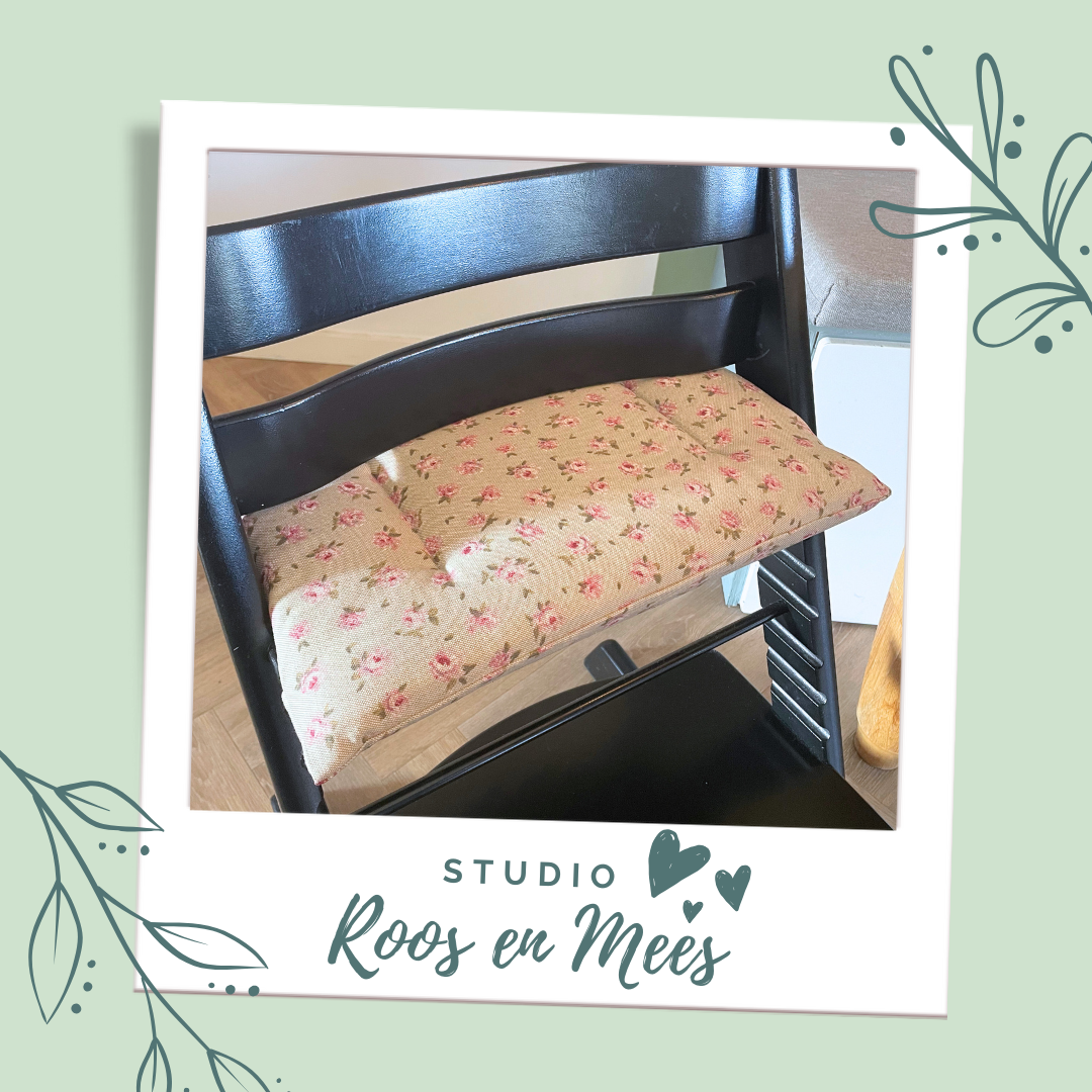 Tripp Trapp los zitkussen - decoratiestof - kleine rozen