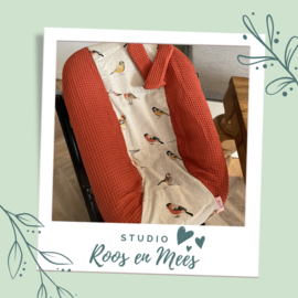 Tripp Trapp newbornset hoes - mix - tuin vogels met wafelstof brique