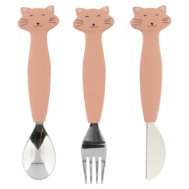 Siliconen eetset 3 stuks - Trixie Mrs. Cat