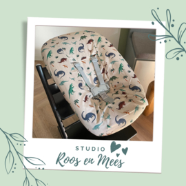 Tripp Trapp newbornset hoes - decoratiestof - multicolour dinosaurussen