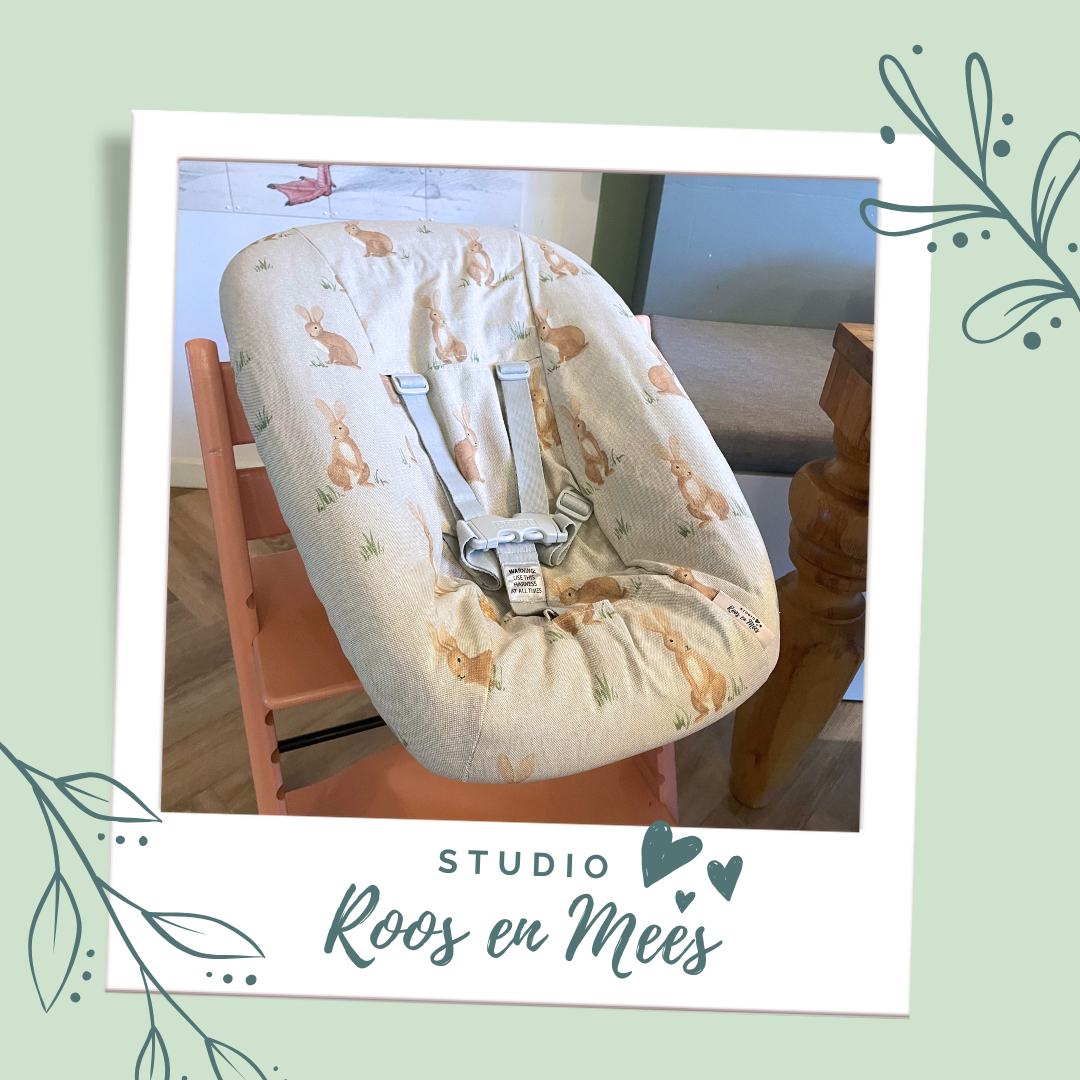 Tripp Trapp newbornset hoes - decoratiestof - aquarel konijnen