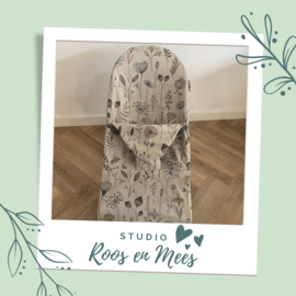 Baby Björn hoes - decoratiestof - botanische bloemen