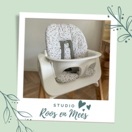 Stokke Steps kussenset - katoen - lief bloemetje zalm