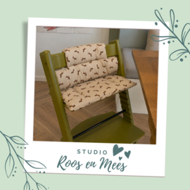 Tripp Trapp junior kussen - decoratiestof - getekende teckels
