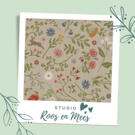 Tripp Trapp junior kussen - decoratiestof - veldbloemen