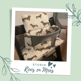 Tripp Trapp kussenset - decoratiestof - teckels
