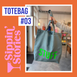Sippin' Stories - totebag #03 - Blauw