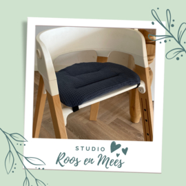 Stokke Steps los zitkussen - wafelstof - donker blauw