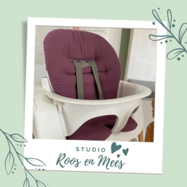 Stokke Steps kussenset - wafelstof - donker oud roze