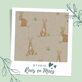 Tripp Trapp newbornset hoes - decoratiestof - aquarel konijnen