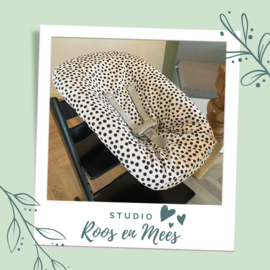 Tripp Trapp newbornset hoes - decoratiestof - wit met zwarte stip