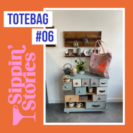 Sippin' Stories - totebag #06 - Luipaard roze