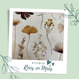 Tripp Trapp junior kussen - decoratiestof - takjes en bloemen herfst tinten