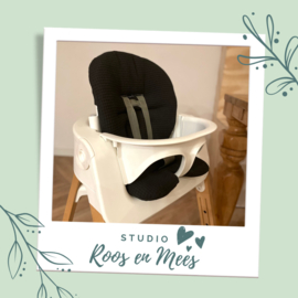 Stokke Steps kussenset - wafelstof - zwart