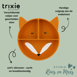 Siliconen bord met vakjes en zuignap - Trixie Mr. Fox