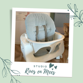 Stokke Steps kussenset - ribstof - fijne rib oud groen